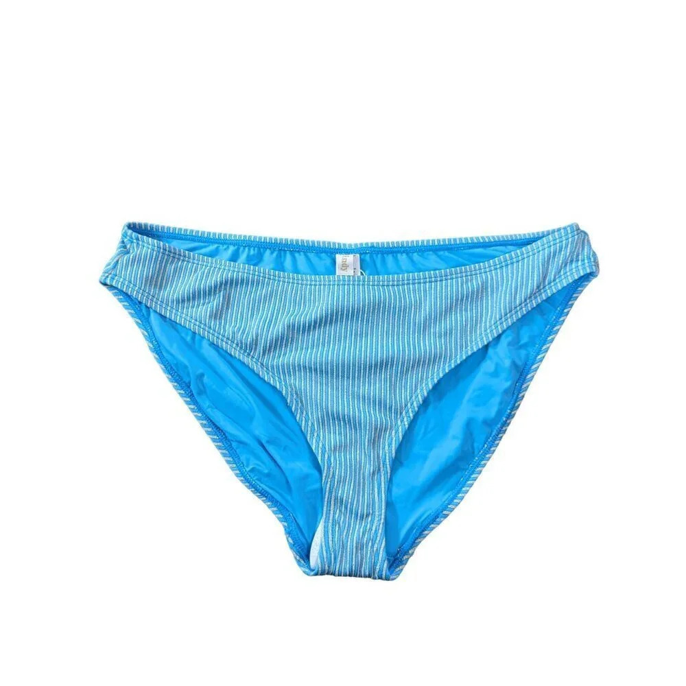 Mindy x Andie Swim The Bikini Bottom Splash Blue Size Large